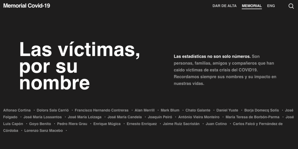 Memorial COVID-19 MWLB - Agencia Creativa Digital